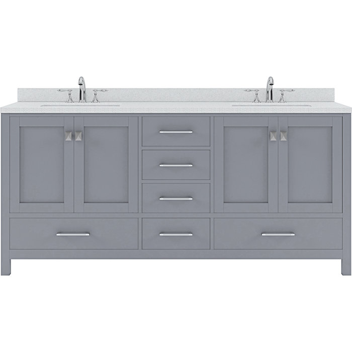Etta Avenue™ Taya 72'' Freestanding Double Bathroom Vanity with Quartz